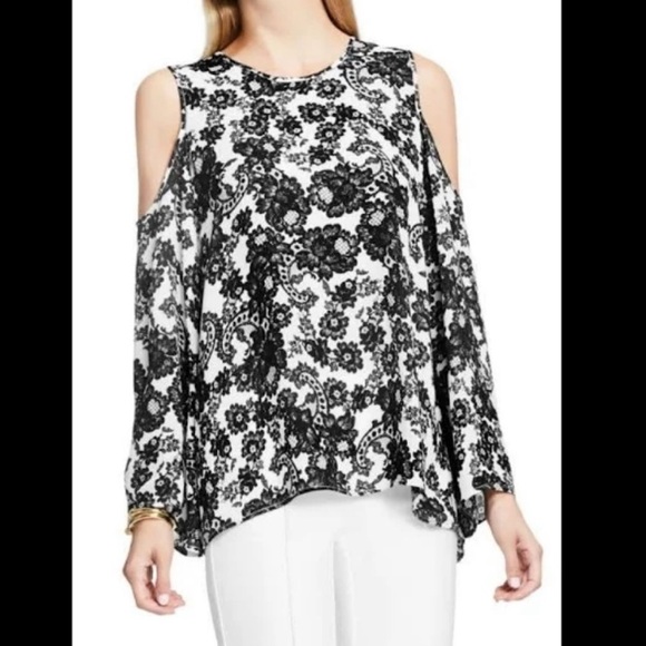 Vince Camuto Tops - Vince Camuto Long Sleeve Cold Shoulder Blouse NWOT